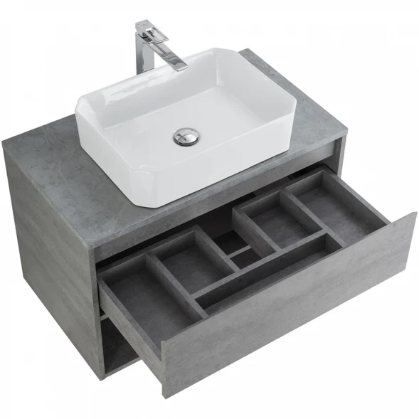 Тумба Cemento Grigio 80 см BelBagno Kraft KRAFT-800-1C-SO-CG