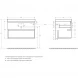Тумба Cemento Grigio 80 см BelBagno Kraft KRAFT-800-1C-SO-CG