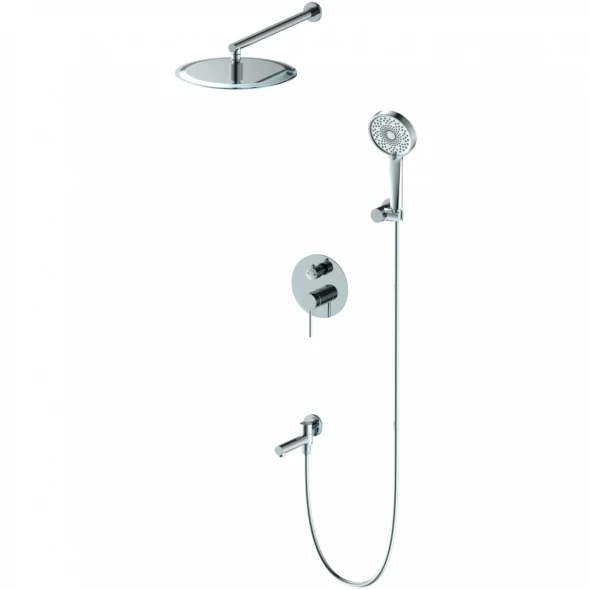 Душевой комплект Wonzon &amp; Woghand Stick WW-88939017-CR 300 мм, со смесителем, хром