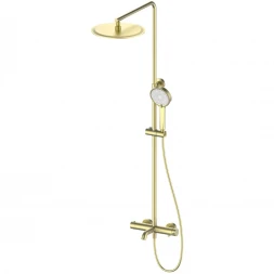 Душевая система Wonzon &amp; Woghand Stick WW-88739017-BG 300 мм, со смесителем, золотой матовый