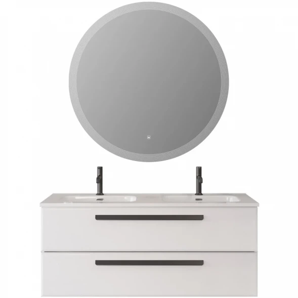 Тумба под раковину Cezares Eco ECO-CER-N-1200-2C-SO-2-BL 120 см, подвесная, Bianco Lucido