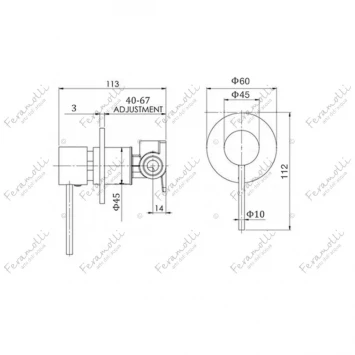 Смеситель для душа Feramolli Ele BL627