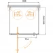 Душевой уголок Cezares Molveno MOLVENO-BA2-100/90-C-Cr-IV 96,5x90 см, профиль хром, стекло прозрачное