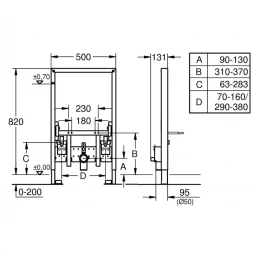 Инсталляция для биде Grohe Rapid SL 38543000