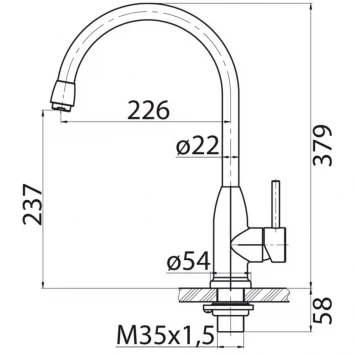 Смеситель для кухни BelBagno BB-LAM09B-IN