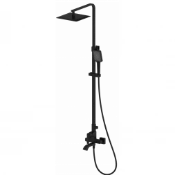 Душевая система Wonzon & Woghand Flex WW-88047072-MB 250 мм, со смесителем, черный матовый