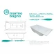 Ванна из литьевого мрамора Marmo Bagno Алесса New MB-ALN180-80 180x80 см, белый