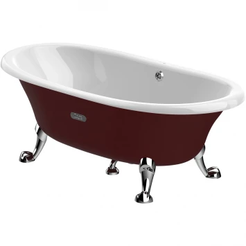Ванна чугунная Roca Newcast Bordeaux 233650003 170x85 см, отдельностоящая, с антискользящим покрытием, бордо