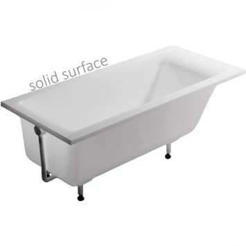 Ванна из литьевого мрамора Astra-Form Нейт Solid Surface 01010091+08010054 170x75 см, белый матовый