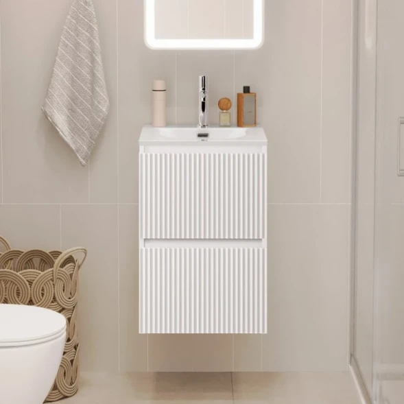 Тумба под раковину BelBagno Uno UNO-MINI-400-2C-SO-BO 40 см, подвесная, белый матовый