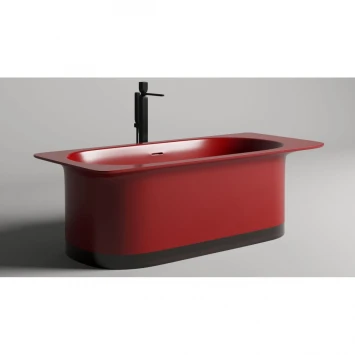 Ванна из литьевого мрамора Salini S-Stone Ninfea 102721MF 180x82 см, отдельностоящая, покраска по RAL матовый полностью