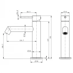 Смеситель для раковины Wonzon & Woghand WW-H1063-MW белый матовый