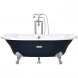 Ванна чугунная Roca Newcast Navy Blue 233650004 170x85 см, отдельностоящая, с антискользящим покрытием, темно-синий