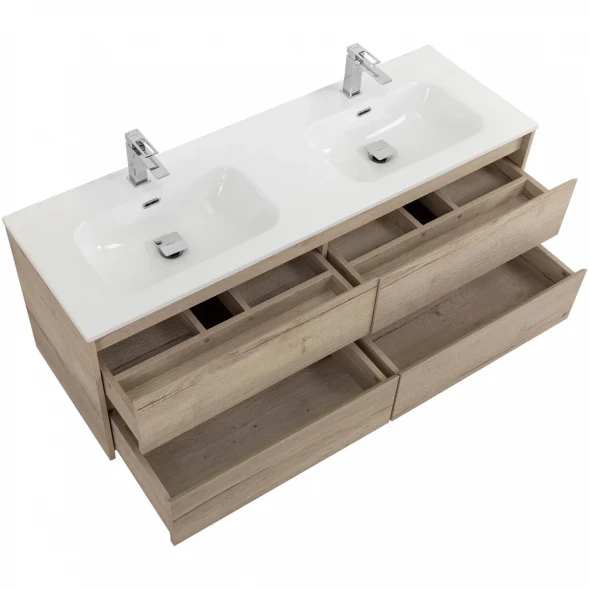 Тумба под раковину BelBagno Kraft KRAFT-1400-4C-SO-2-RGB 140 см, подвесная, Rovere Galifax Bianco