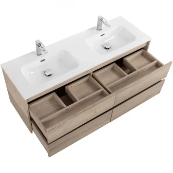 Тумба под раковину BelBagno Kraft KRAFT-1400-4C-SO-2-RGB 140 см, подвесная, Rovere Galifax Bianco
