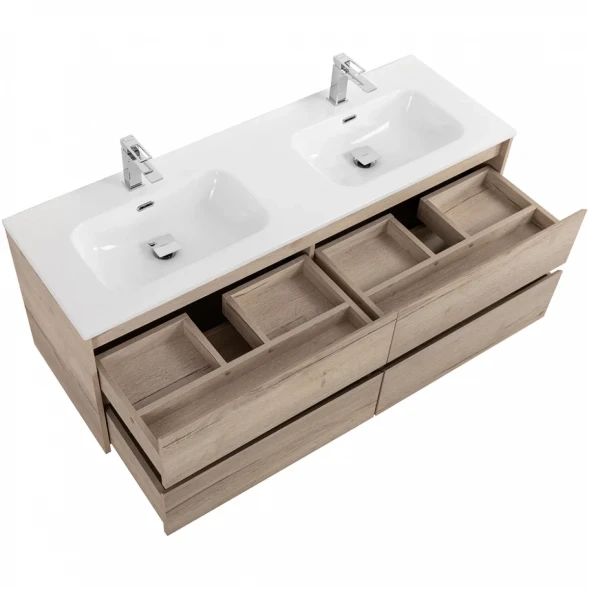Тумба под раковину BelBagno Kraft KRAFT-1400-4C-SO-2-RGB 140 см, подвесная, Rovere Galifax Bianco