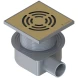 Душевой трап Boheme Smart Design 984-10-MG 100x100/50 мм, с решеткой, перфорированный, золотой матовый