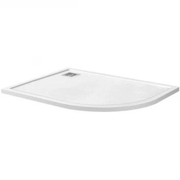 Душевой поддон BelBagno Uno TRAY-MR-UNO-RH-120/90-550-35-W-L-CR 120x90 см L, из литьевого мрамора, асимметричный, белый