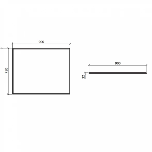 Зеркало без подсветки 90x72 см BelBagno SPC-90-72
