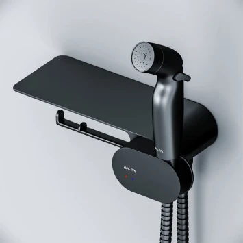 Гигиенический душ Am.Pm Like F0202622 со смесителем, черный матовый