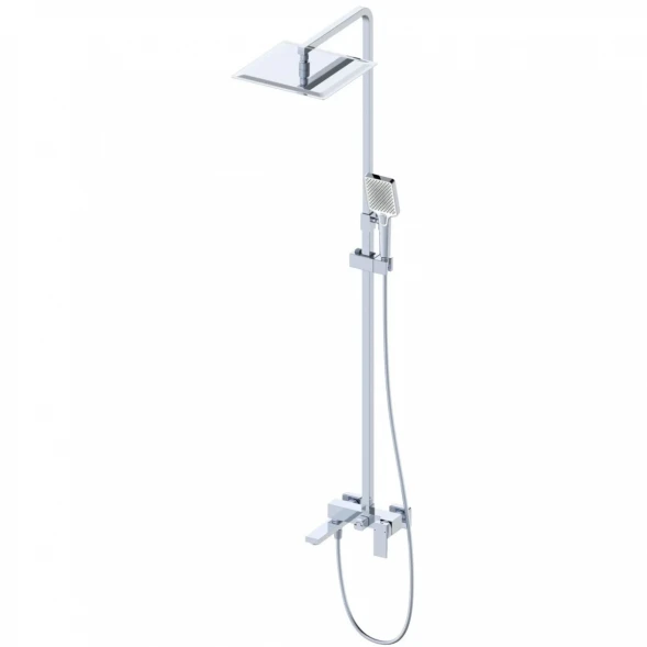Душевая система Wonzon &amp; Woghand Cube WW-88739016-CR 300 мм, со смесителем, хром