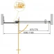 Душевая дверь Cezares Slider SLIDER-B-1-100/110-GRIGIO-BORO 100-110 см, профиль золотой матовый, стекло графитовое