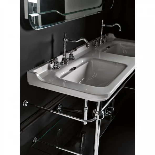 Раковина 150x55 см с одним отверстием под смеситель Kerasan Waldorf 4143K1bi/cr*1