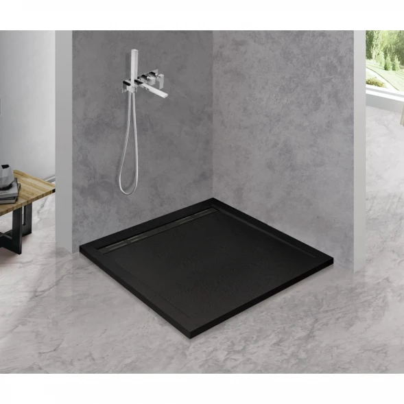 Душевой поддон из литьевого мрамора 100x100 см Cezares TRAY-AS-A-100-30-NERO