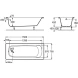 Ванна чугунная Roca Continental 21290300R 150x70 см, белый