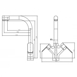 Смеситель для кухни с фильтром Kaiser Arena 33066 + H851P00