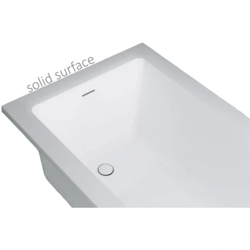 Ванна из литьевого мрамора Astra-Form Нейт Solid Surface 01010056+08010054 180x80 см, белый матовый