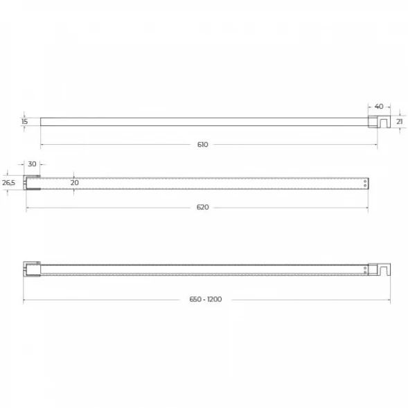 Душевая перегородка BelBagno Luce KRAFT-L-1-80-C-Cr 80 см, профиль хром, стекло прозрачное
