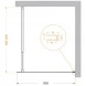 Душевая перегородка BelBagno Luce KRAFT-L-1-80-C-Cr 80 см, профиль хром, стекло прозрачное
