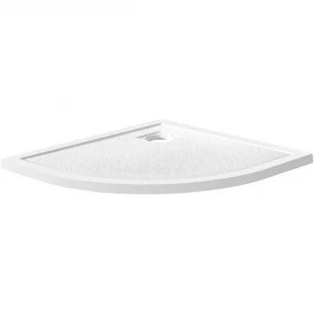 Душевой поддон BelBagno Uno TRAY-MR-UNO-R-80-550-35-W-CR 80x80 см, из литьевого мрамора, четверть круга, белый