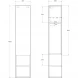 Пенал BelBagno Kraft KRAFT-1600-1A-SC-BO-R подвесной R, Bianco Opaco