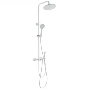 Душевая система Wonzon &amp; Woghand WW-B3097-A-MW 230 мм, с термостатом, белый матовый