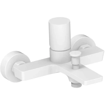 Смеситель для ванны AQG Tube 01TUB400BL белый матовый
