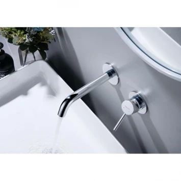 Смеситель для раковины Aquatek Европа AQ1313CR встраиваемый, без донного клапана, хром