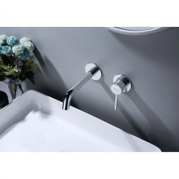 Смеситель для раковины Aquatek Европа AQ1313CR встраиваемый, без донного клапана, хром