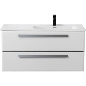 Тумба под раковину Cezares Eco ECO-CER-N-1000-2C-SO-BL-R 100 см R, подвесная, Bianco Lucido