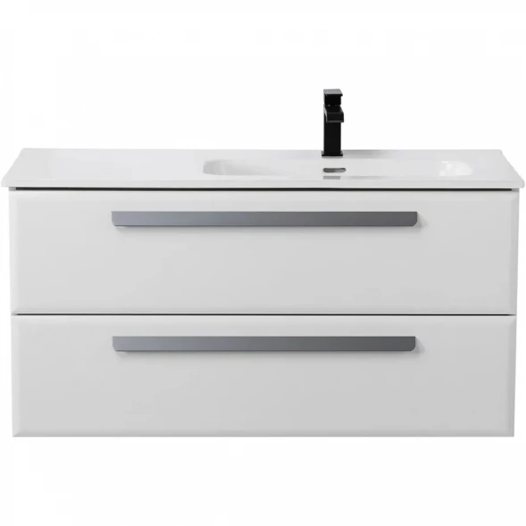 Тумба под раковину Cezares Eco ECO-CER-N-1000-2C-SO-BL-R 100 см R, подвесная, Bianco Lucido