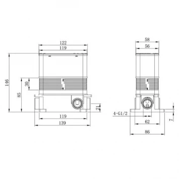 Смеситель для ванны Caprigo Adria Uno 02-551-vot