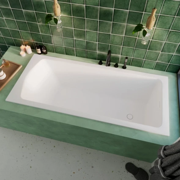 Ванна из литьевого мрамора Whitecross Coin Solid Surface 0224.165070.200 165x70 см, белый матовый