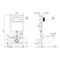 Инсталляция для унитаза Tece TECEspring R S955101 с кнопкой смыва, хром