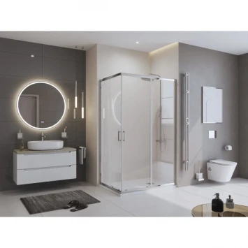 Душевой поддон BelBagno Uno TRAY-MR-UNO-AH-160/80-35-W-CR 160x80 см, из литьевого мрамора, прямоугольный, белый