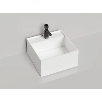 Раковина-чаша Salini S-Sense Armonia Square Top 02 130512TG 45x45 см, накладная, белый глянец