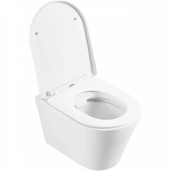 Унитаз подвесной BelBagno Flay-R BB506CH безободковый, белый