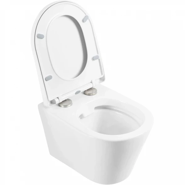 Унитаз подвесной BelBagno Flay-R BB506CH безободковый, белый