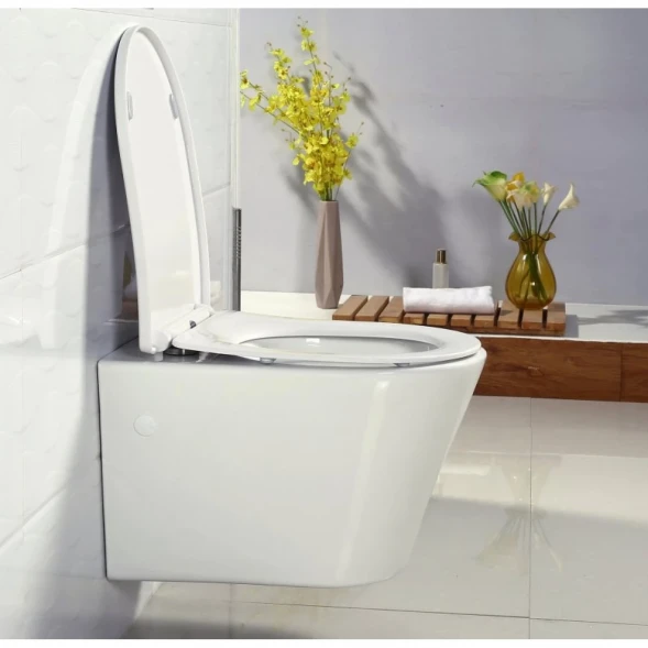 Унитаз подвесной BelBagno Flay-R BB506CH безободковый, белый