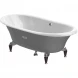 Ванна чугунная Roca Newcast Gray 233650000 170x85 см, отдельностоящая, с антискользящим покрытием, серый